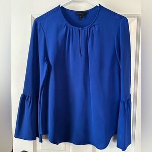 J. Crew 100% Silk Women's Blue Top